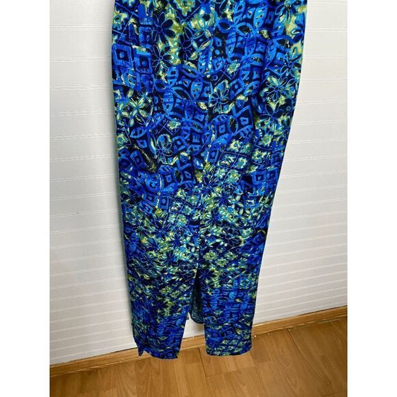 Maren Women's Sleeveless Back Slit Maxi Dress Multicolor - Picture 9 of 11